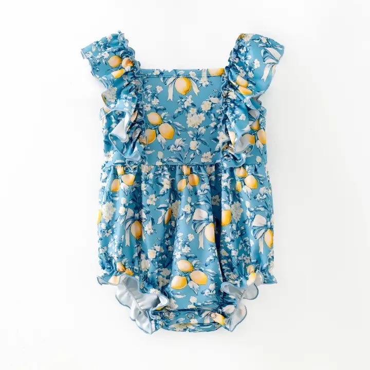 Lemon Blossom Ruffle Infant Romper