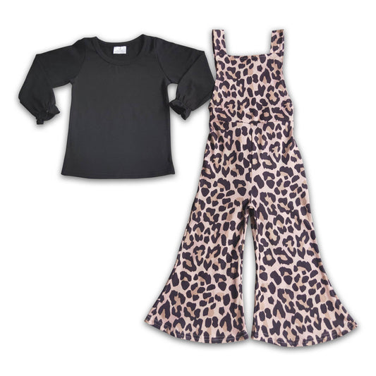 Leopard Flare Overall Set