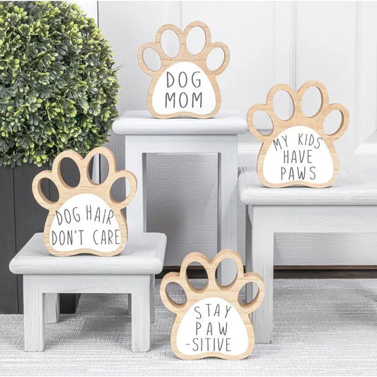 Dog Paw Table Top Paw Sign