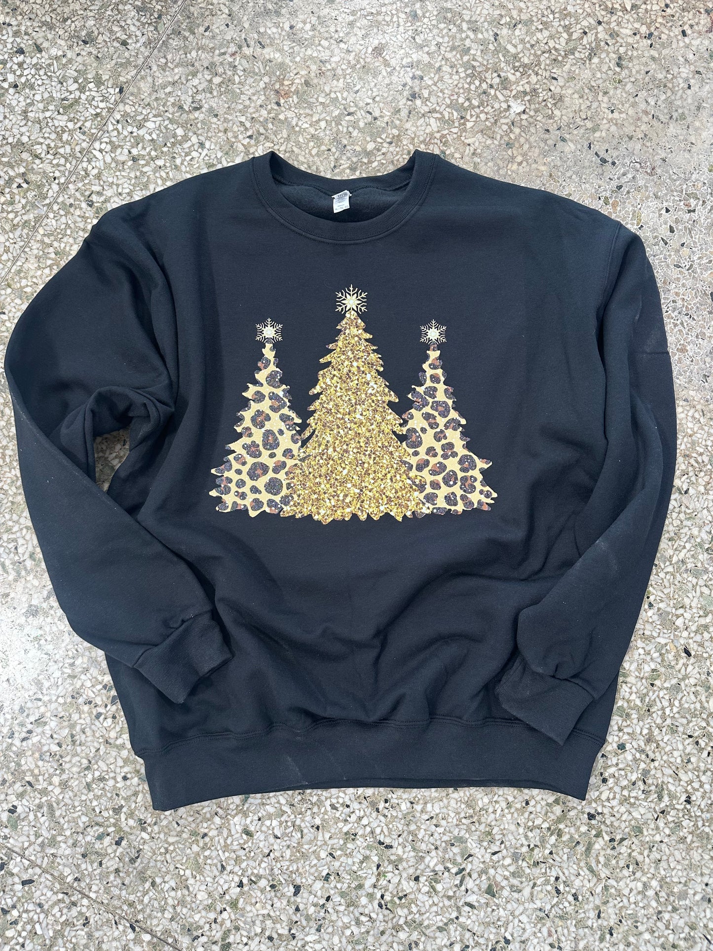 Glitter trees Crew Neck