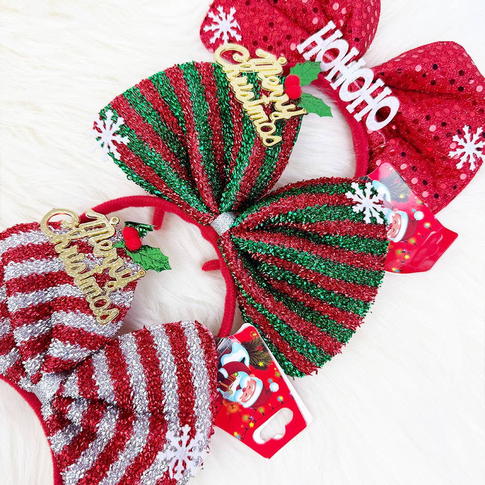 Jumbo Christmas Bow Headband