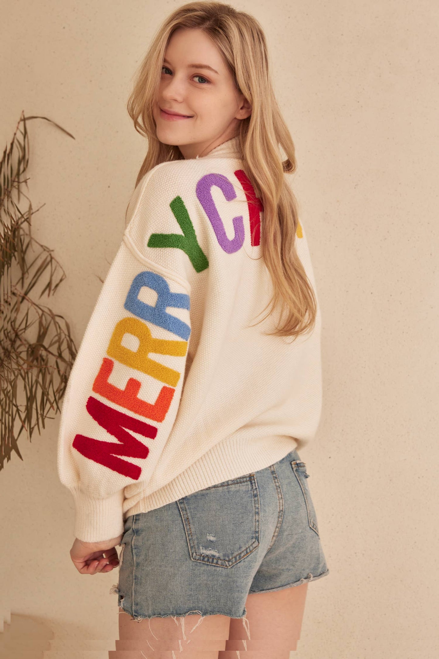 OVERSIZE Christmas letter Sweater