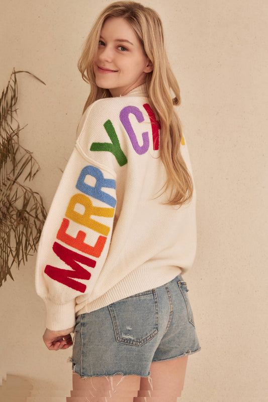 OVERSIZE Christmas letter Sweater