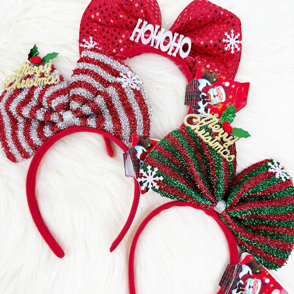 Jumbo Christmas Bow Headband