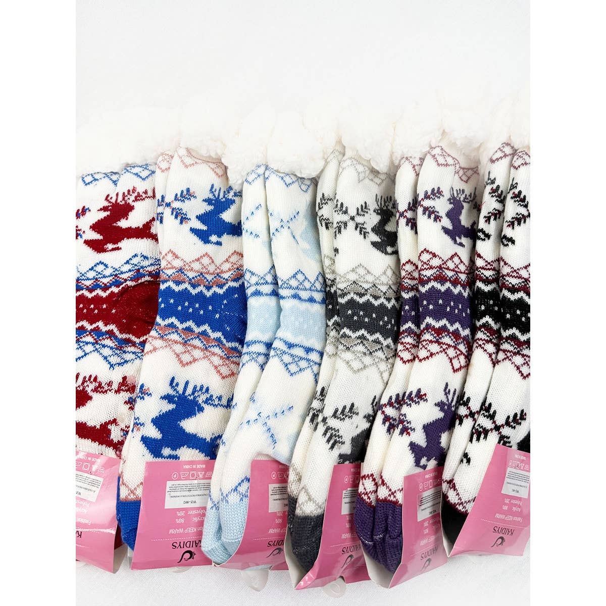 Reindeer Knit Winter Socks: