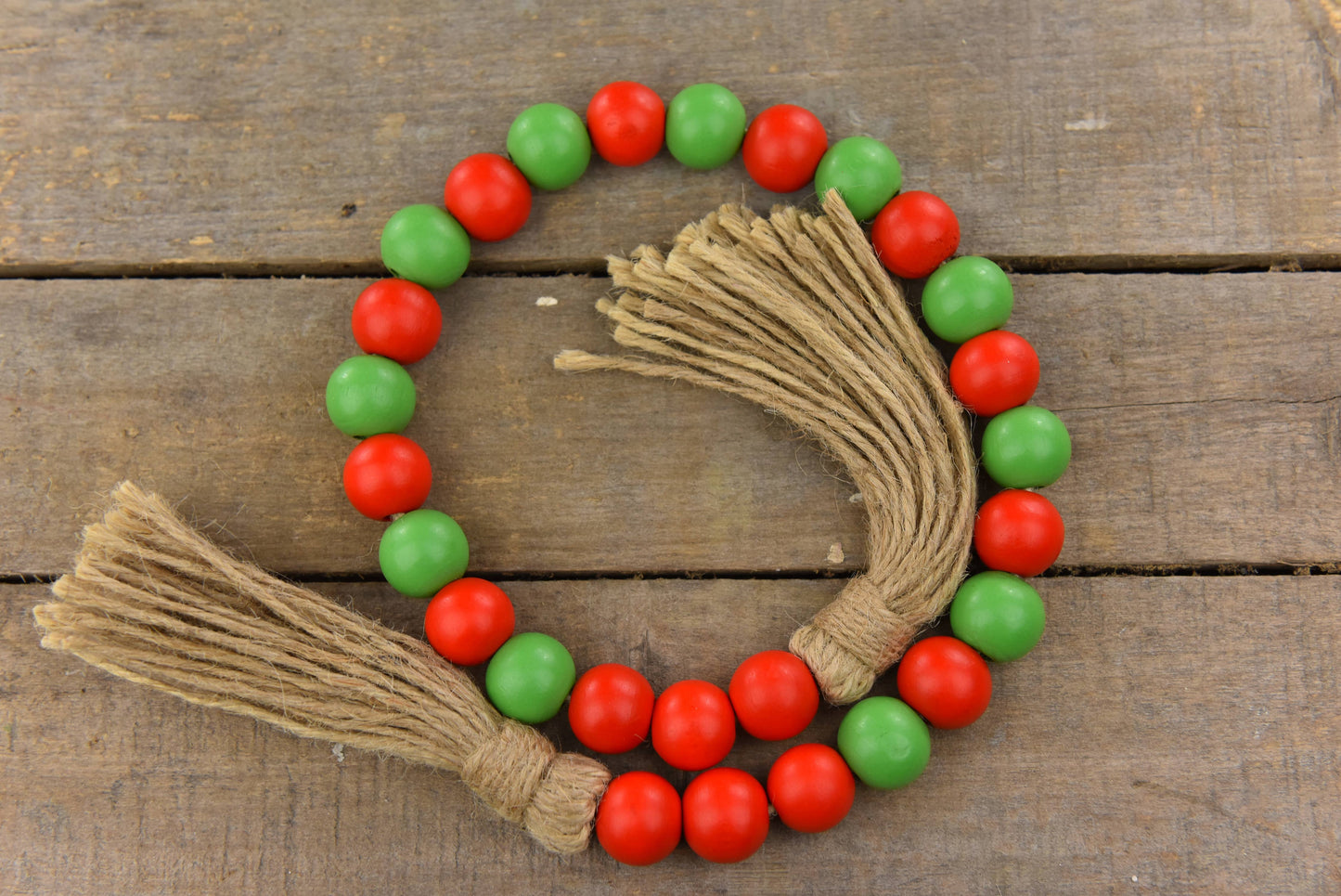 Red & Green Beaded Garland