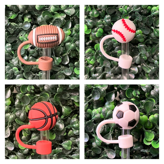 Sports Large Straw Toppers:
