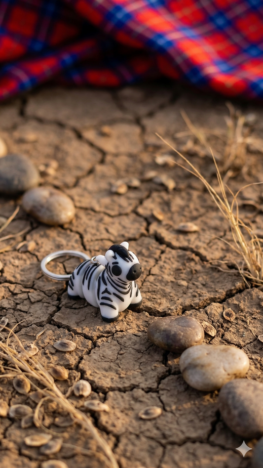 Flexi Zebra – Articulated Fidget Keychain