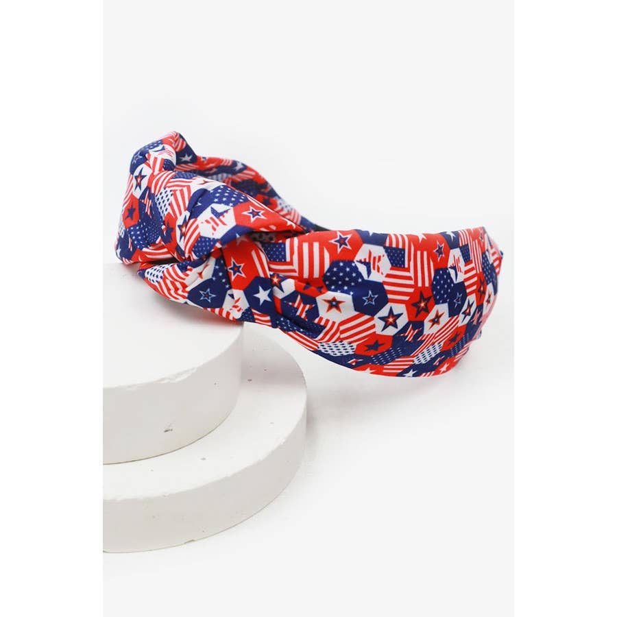 American Patriotic Twisted  Headband