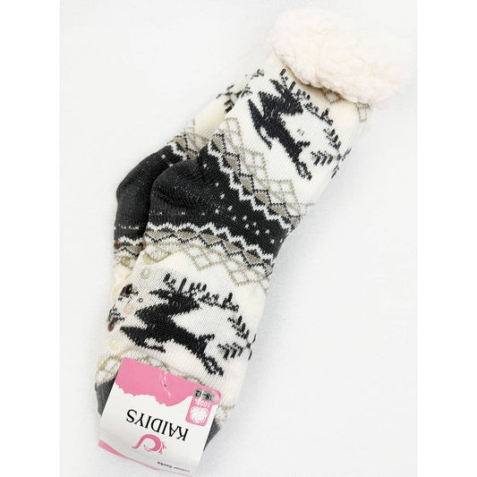 Reindeer Knit Winter Socks: