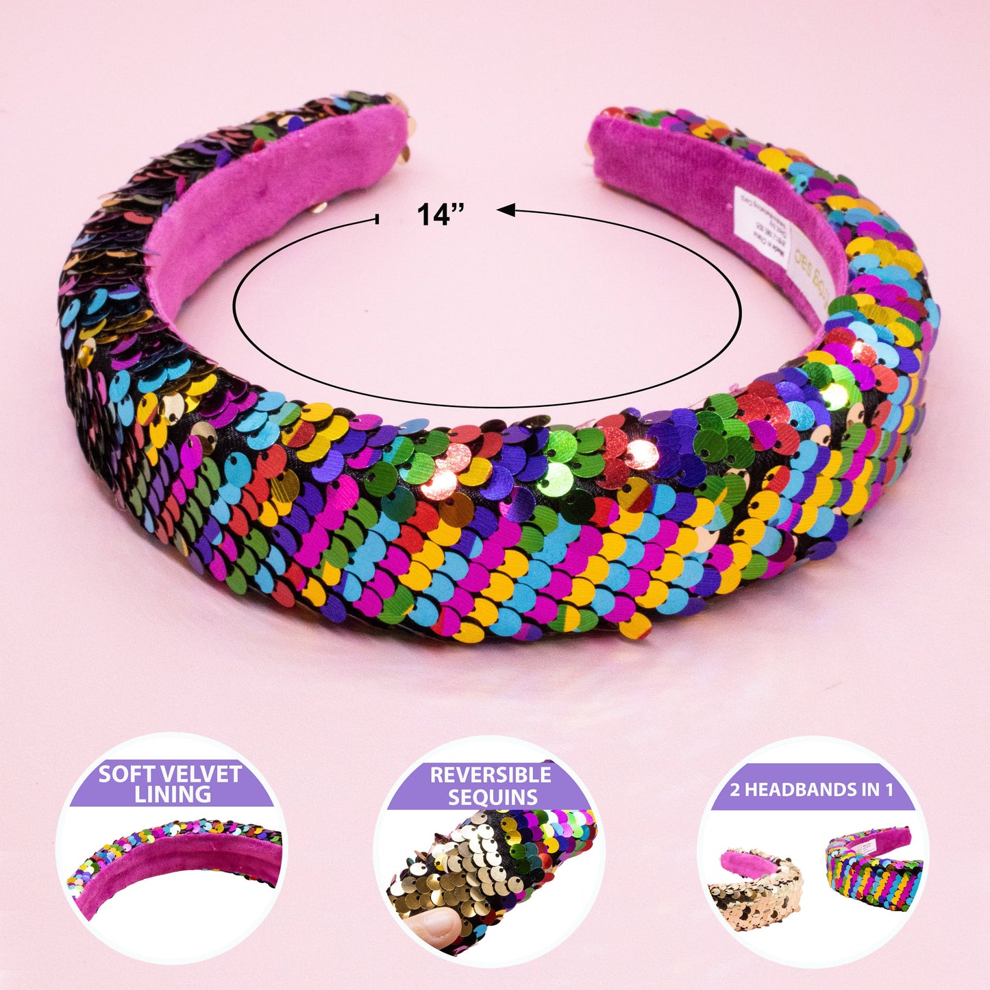 Reversible Sequin Headband