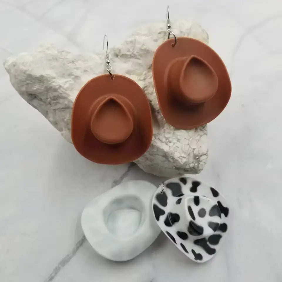 Cowgirl Hat Earrings