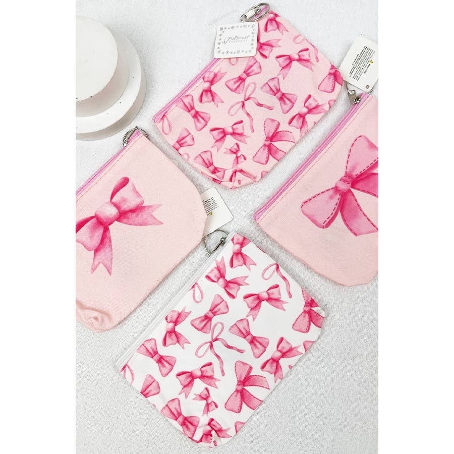 Bow zipper pouch