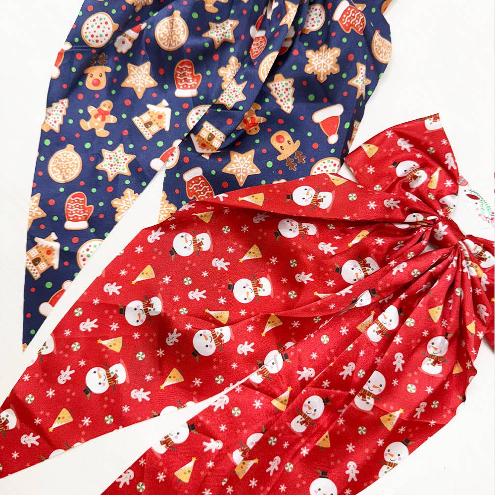 Christmas Satin Hair Bow