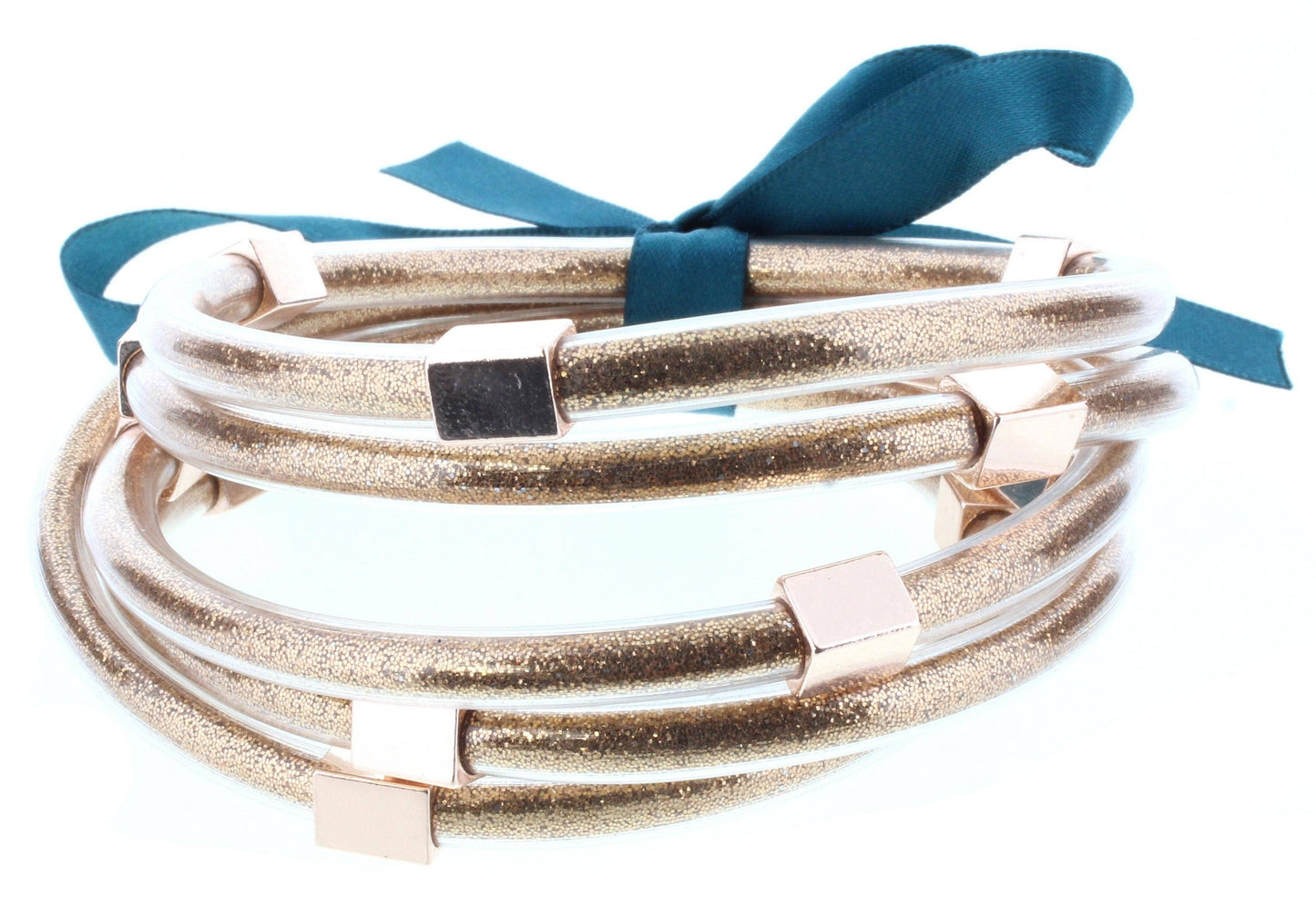 Rose Gold Filled Bangles Bracelet Set