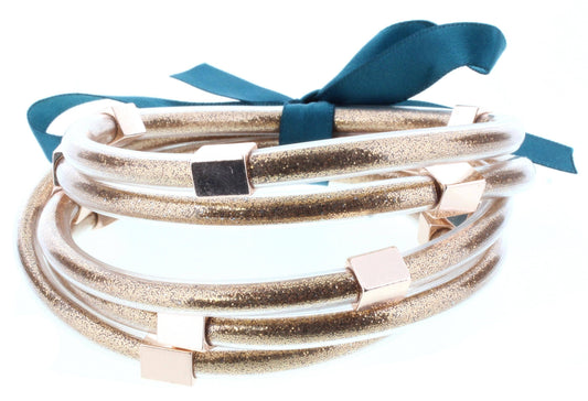 Rose Gold Filled Bangles Bracelet Set