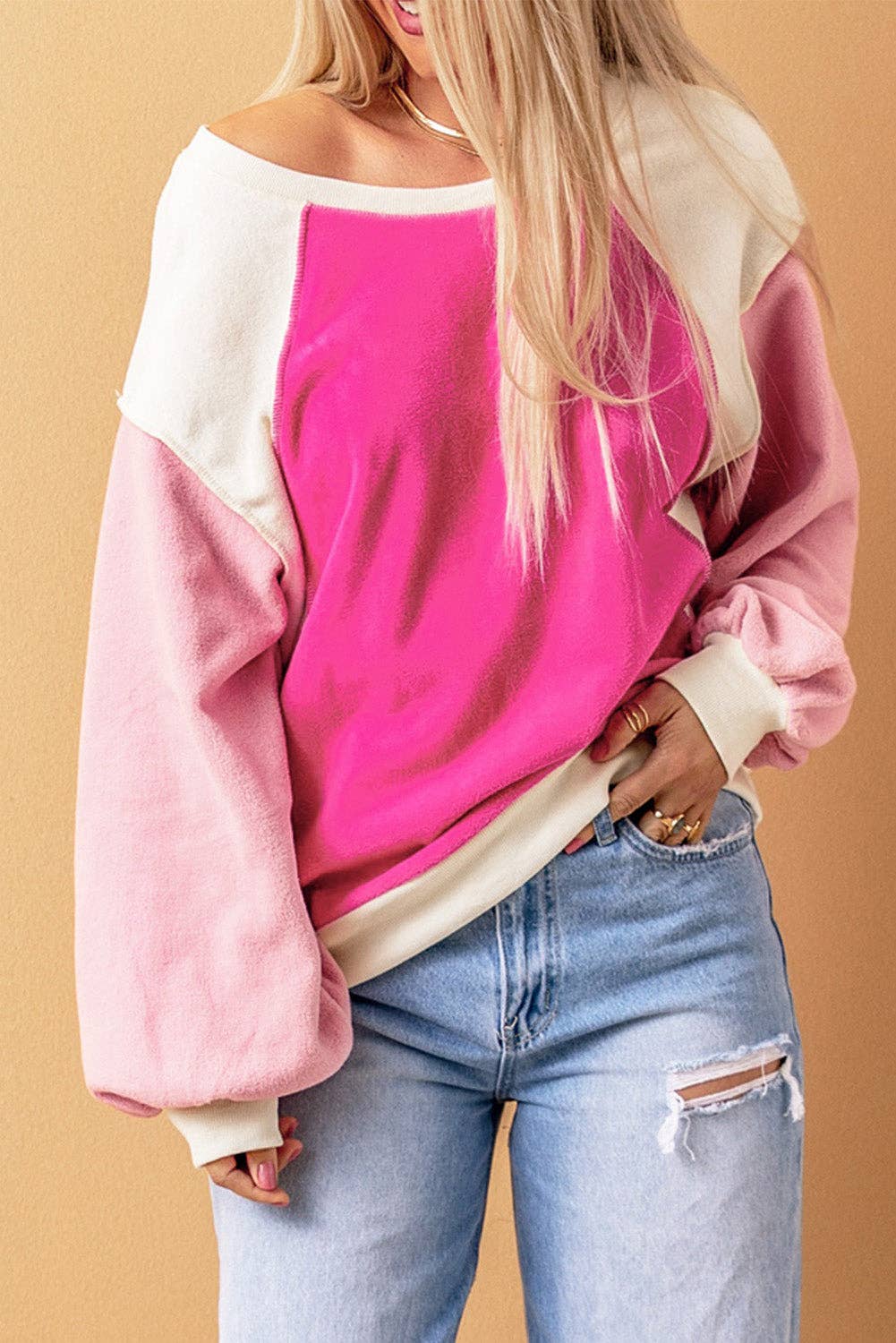 Colorblock Fleece Long Sleeve