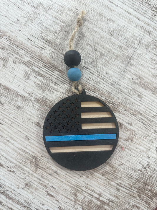 Blue Line Ornament
