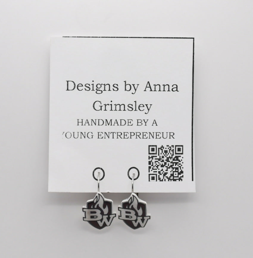 Belleville West High School Logo Dangle Earrings
