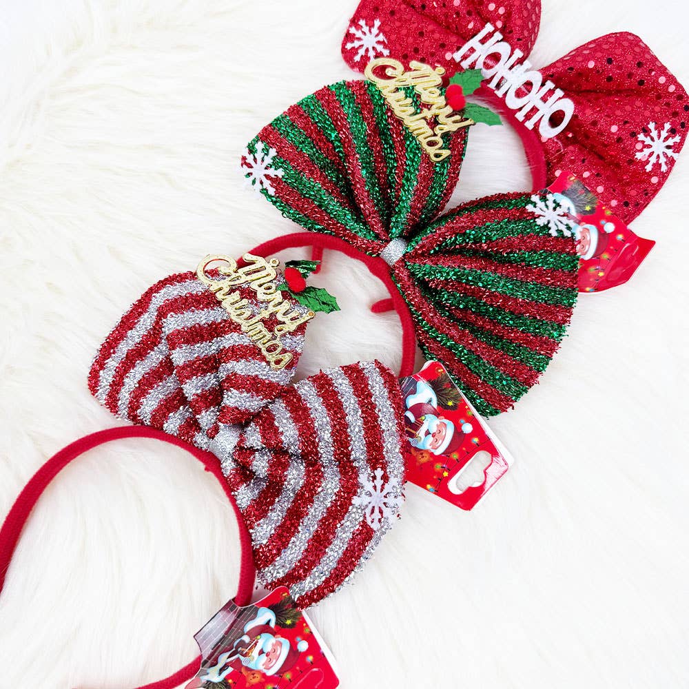 Jumbo Christmas Bow Headband