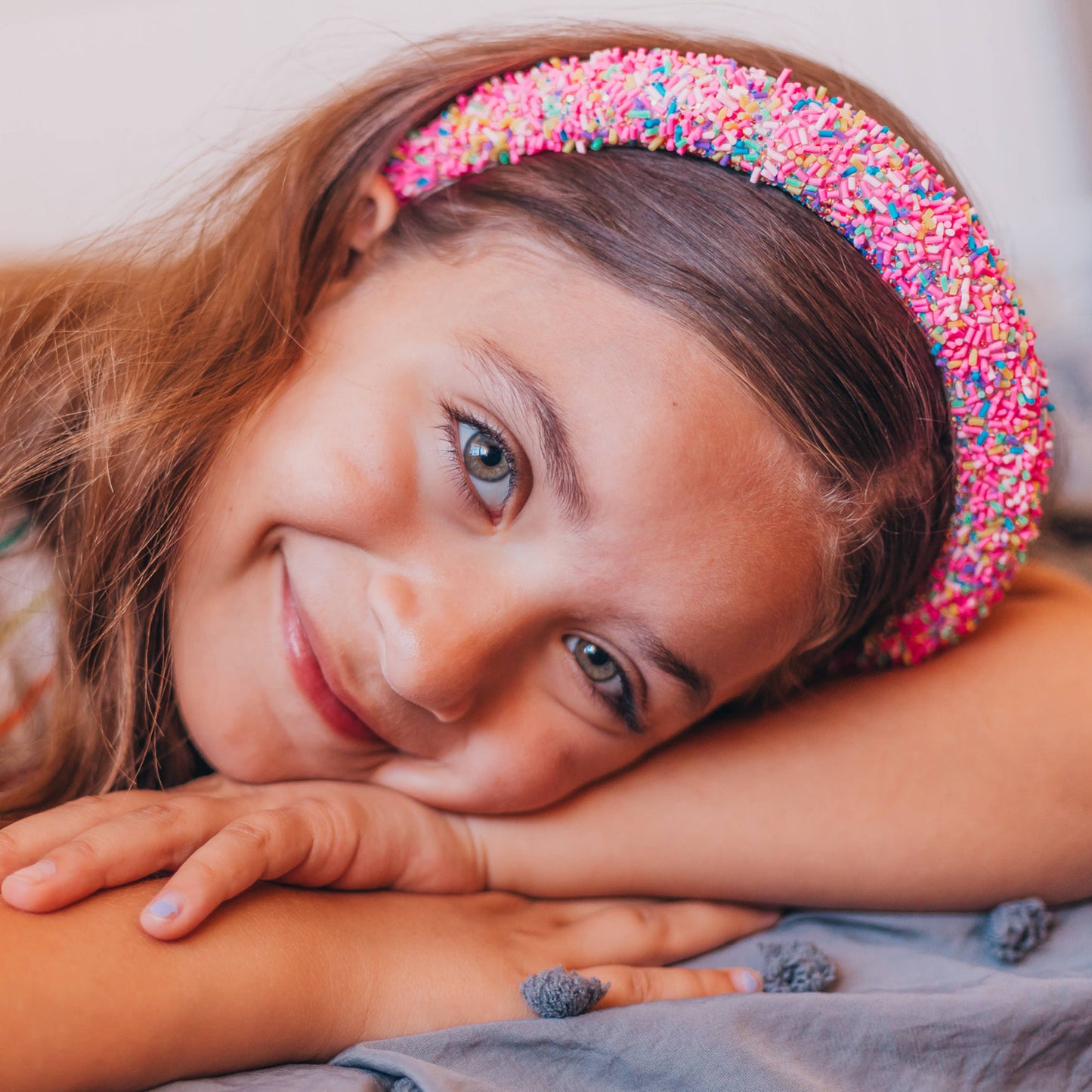 Hot Pink Padded Sprinkles Headband