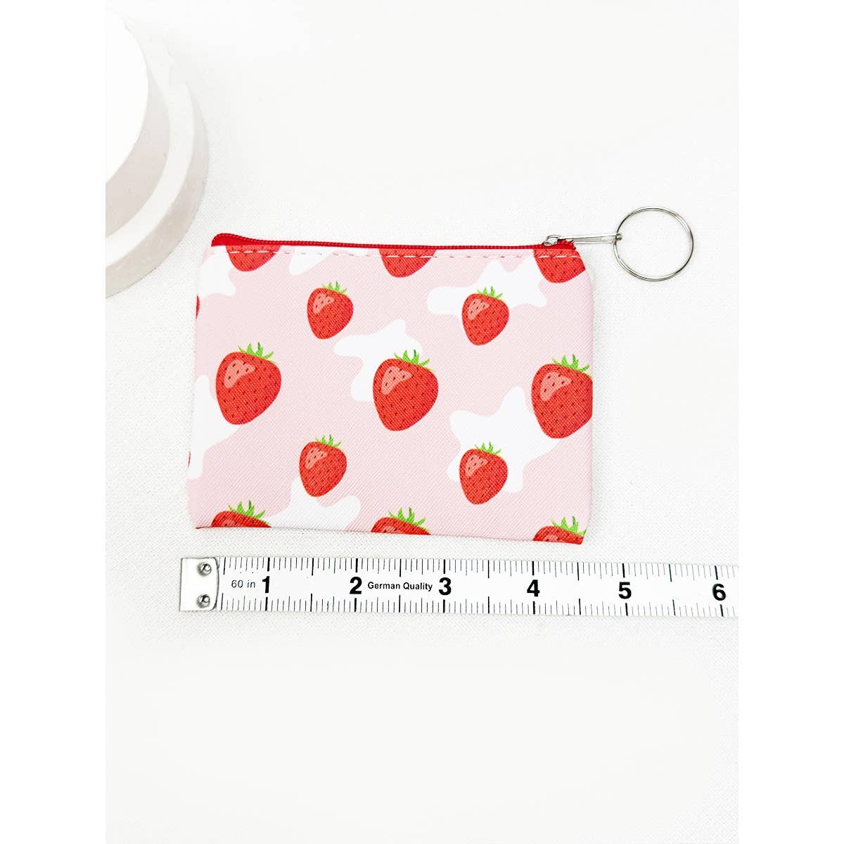 Strawberry Printed Coin Purse