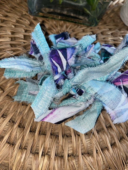 Turquoise and Purple hair tie