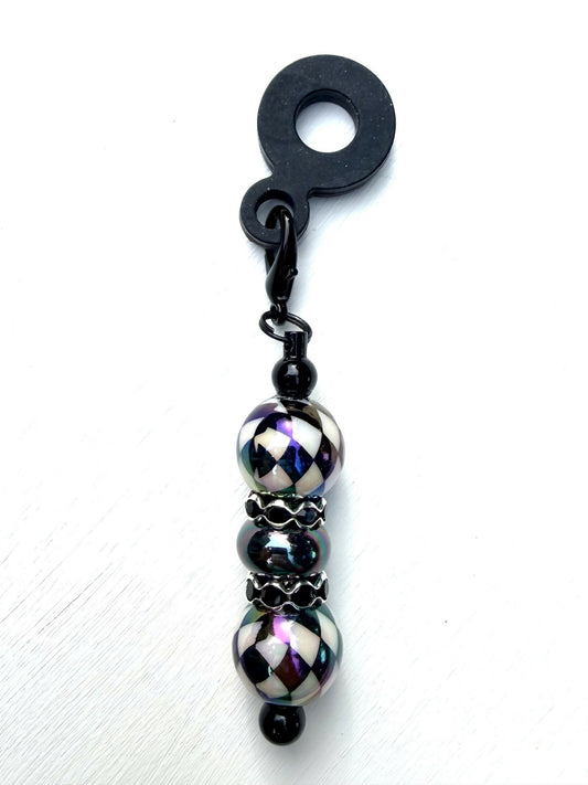 **Checkered Straw Charm