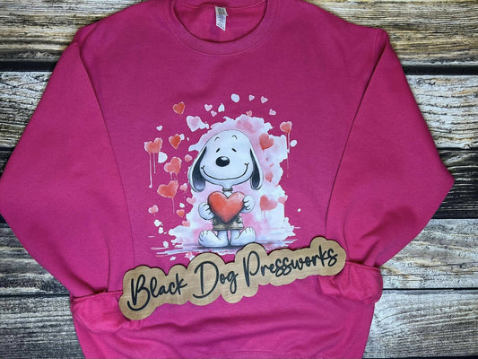 Valentine Snoopy Crewneck