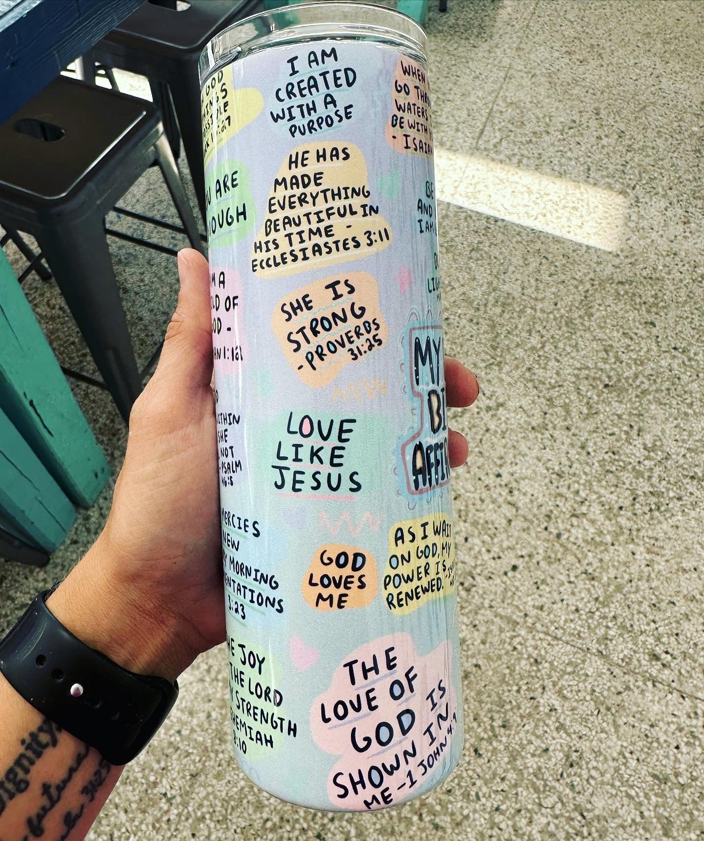 Bible Affirmations Tumbler