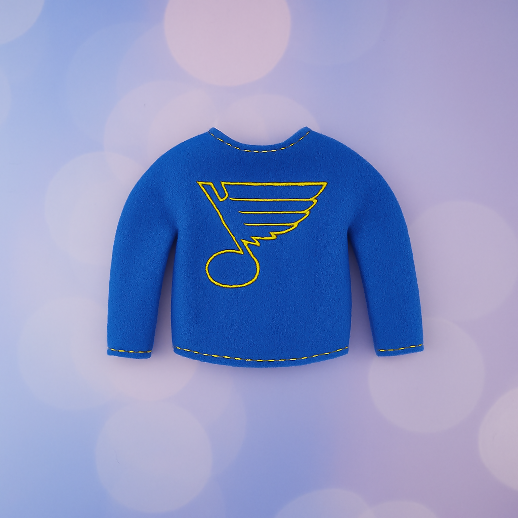 Blues Note Elf Sweater – Embroidered Fleece Outfit for Mini Elves