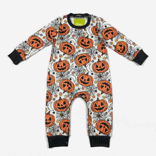 Jack O Lantern Boy Romper