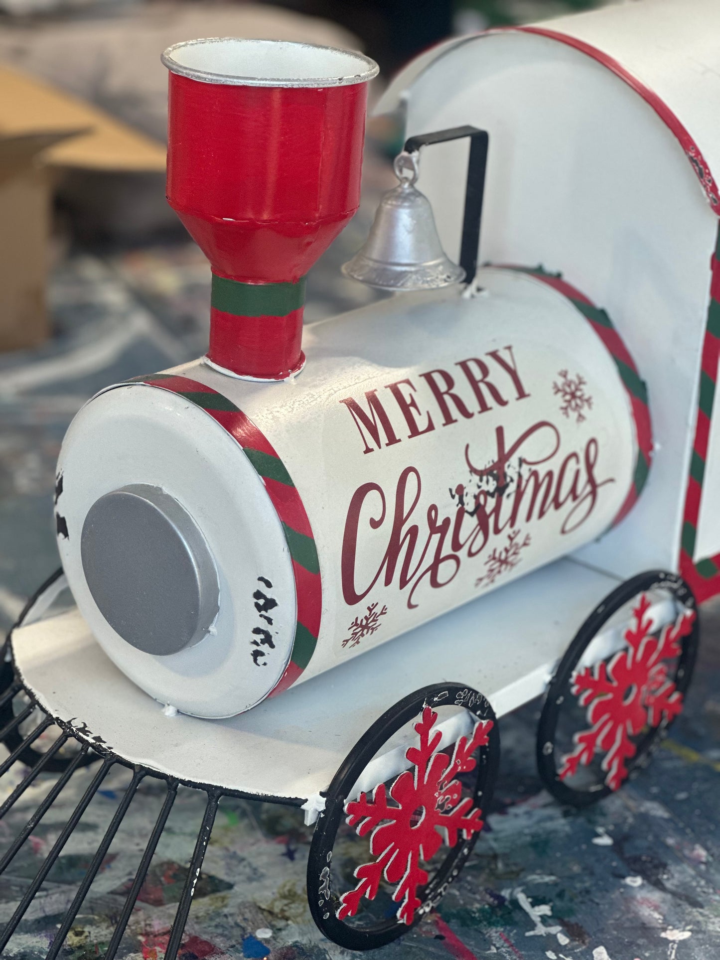 Rustic Metal Christmas Train