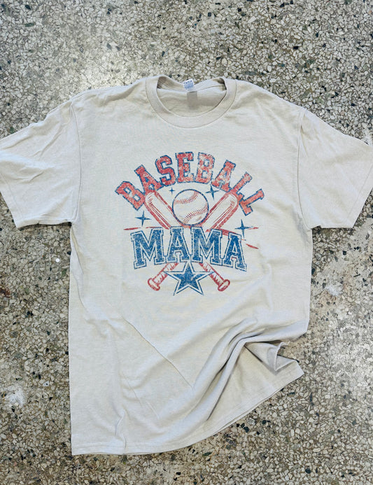 Vintage baseball mama tee
