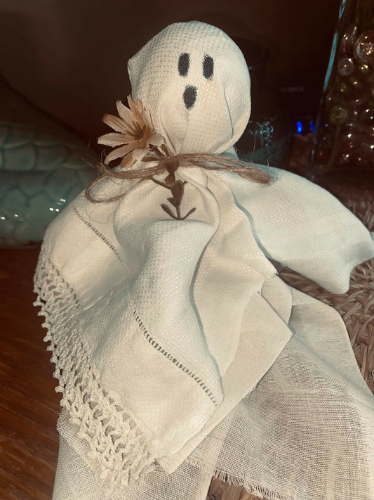 Medium Lace Ghost (khaki flower with stem)