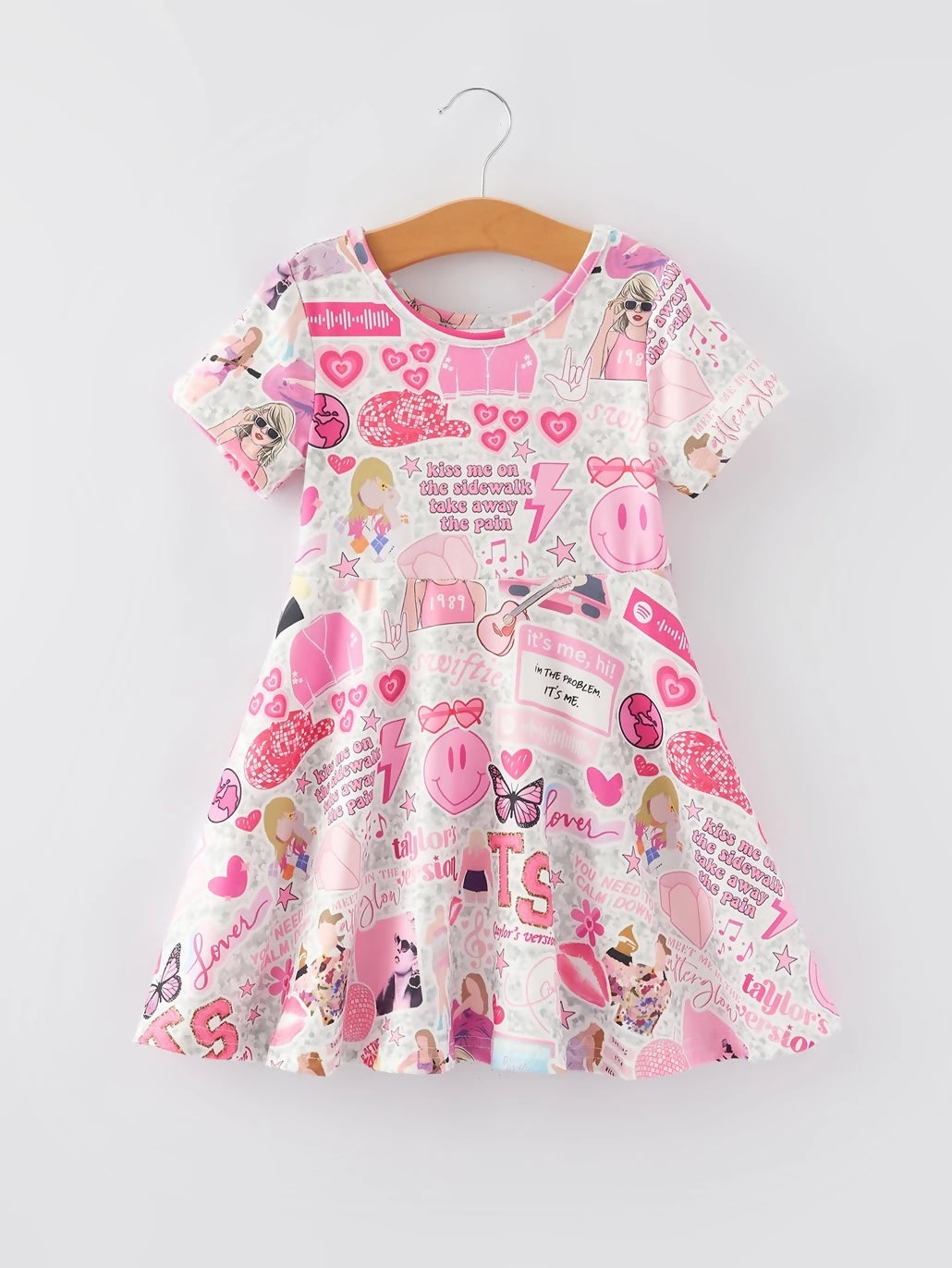 pink ts twirl dress