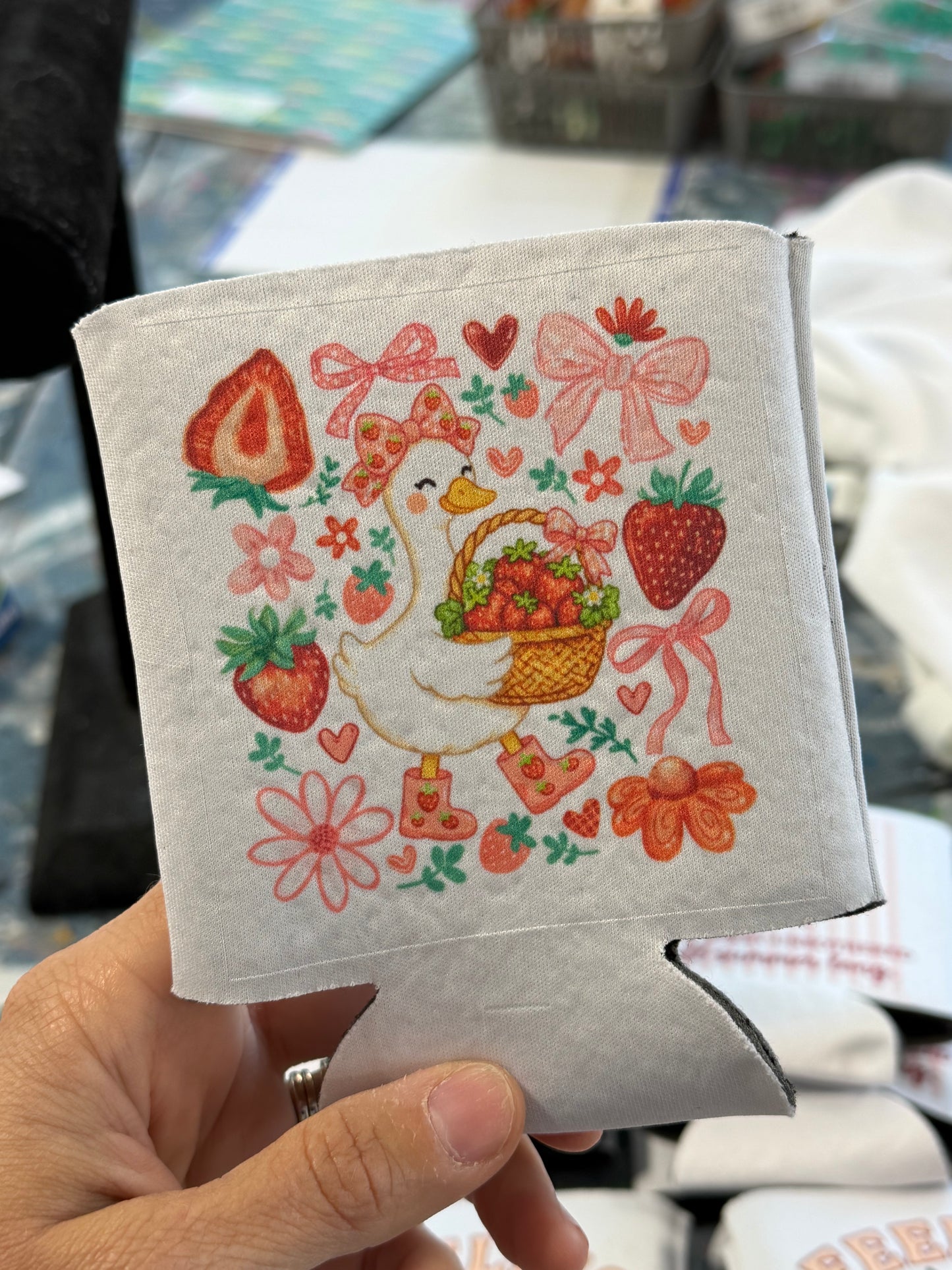 goose Strawberry Koozie