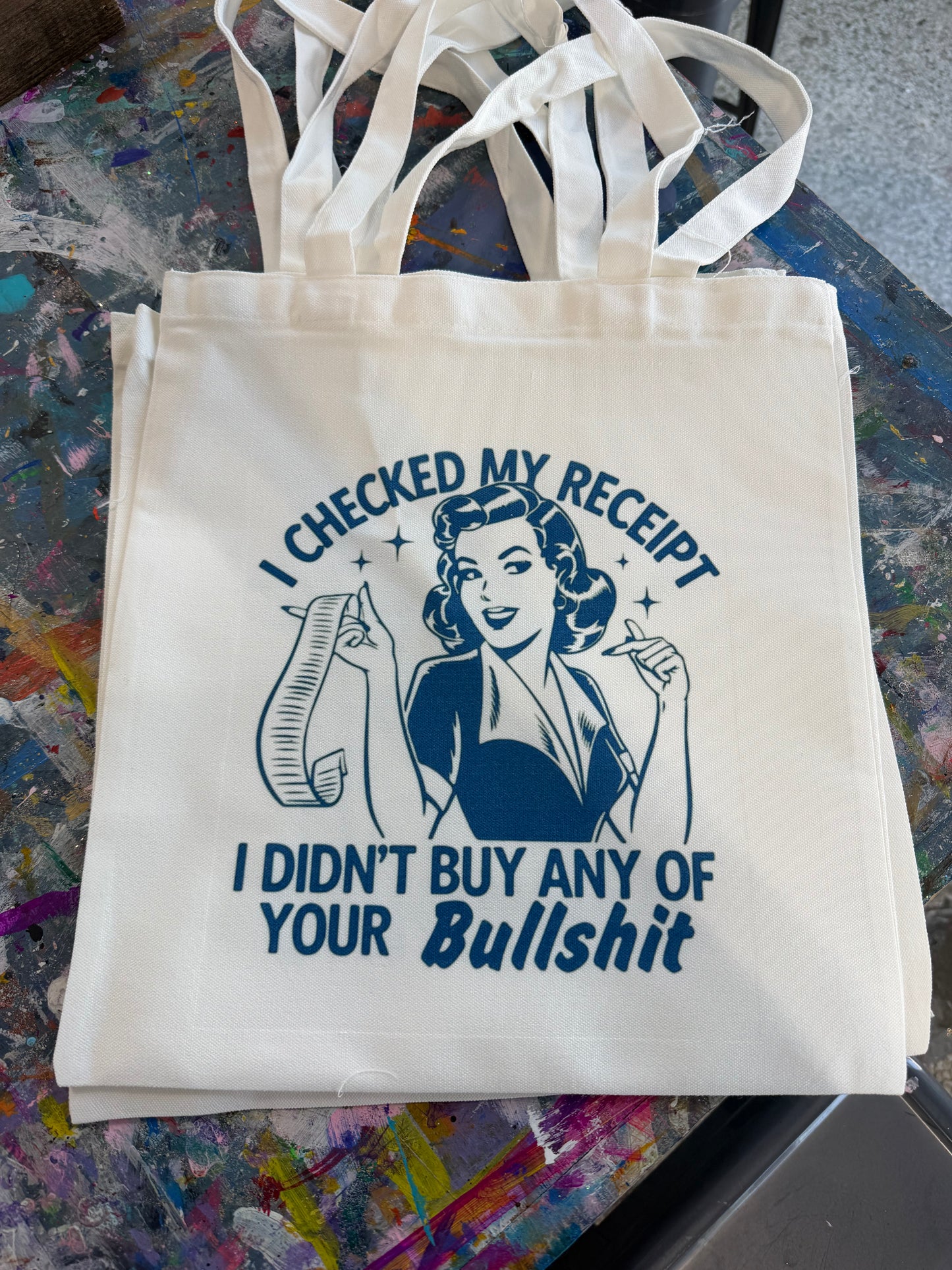 Checked my receipts tote