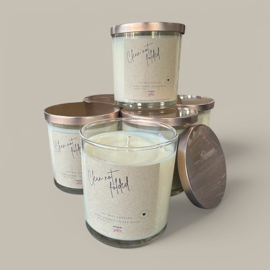 Clean Not Folded Soy Candle