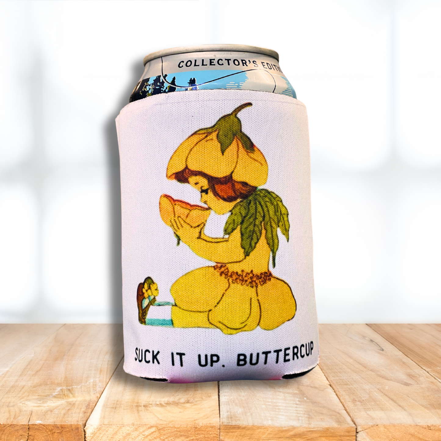 Butter cup koozie