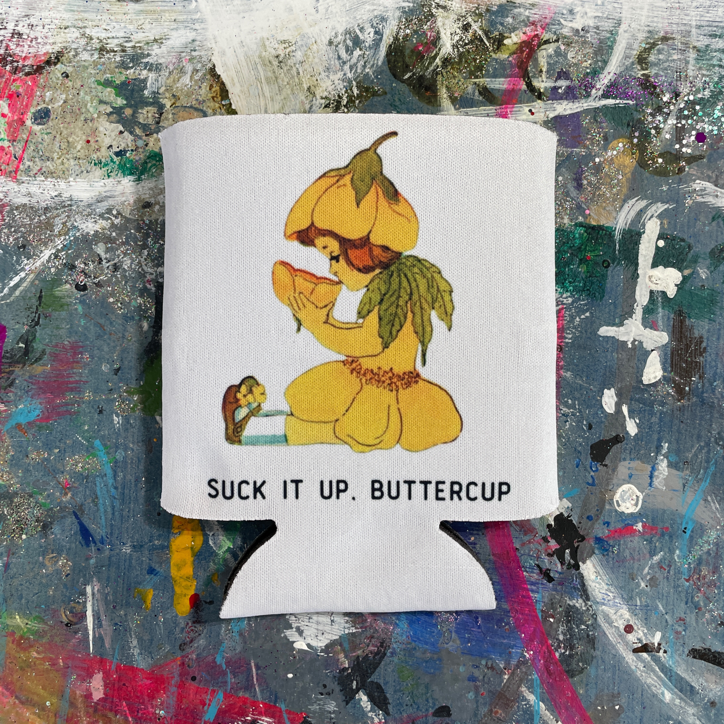 Butter cup koozie