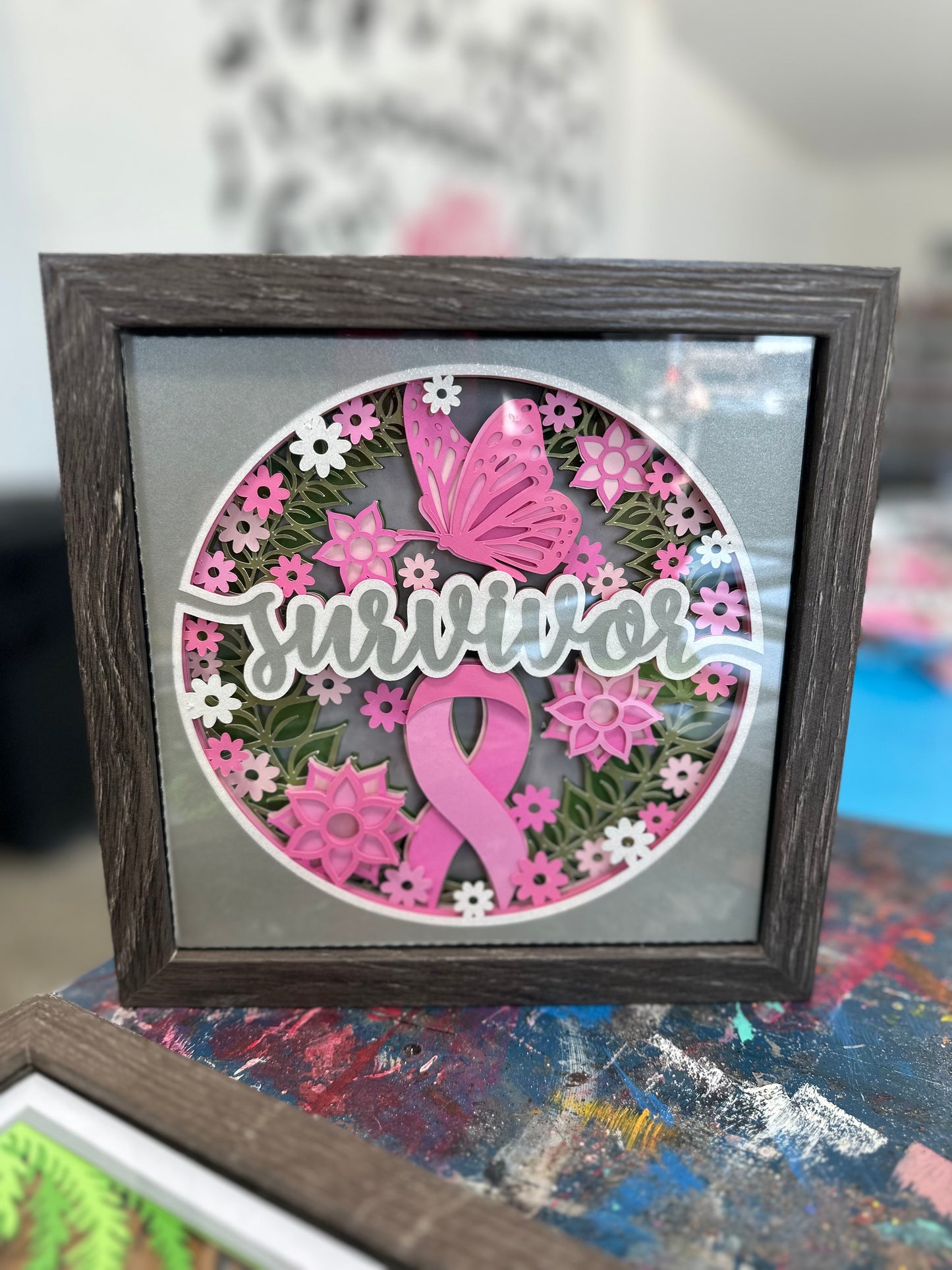 Breast Cancer 3D Photo Frame