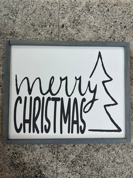 Merry Christmas Tree Sign