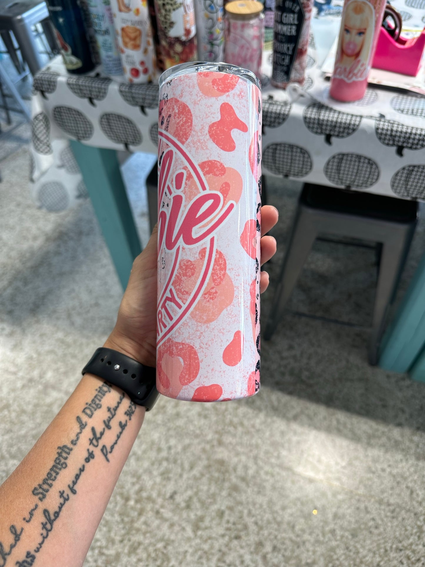 Pink Cheetah Girl Tumbler