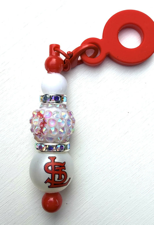 Baseball Fan Straw Charm