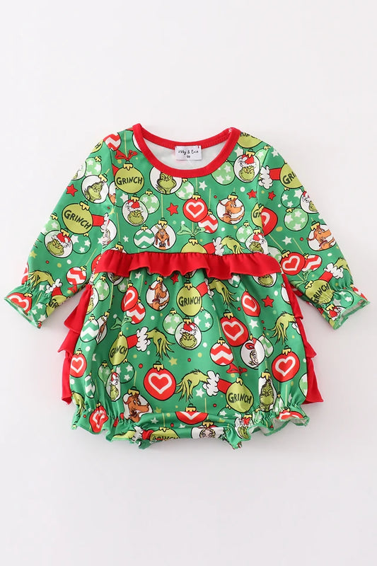 green grinch romper