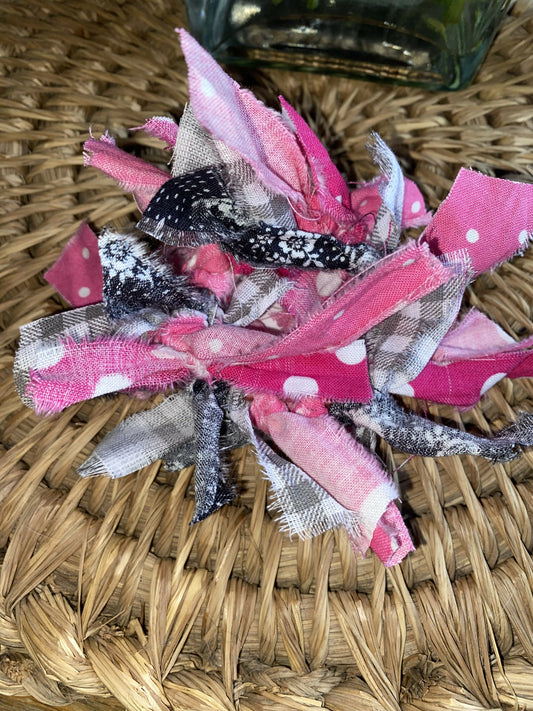 Pink, Gray, and Black hair tie
