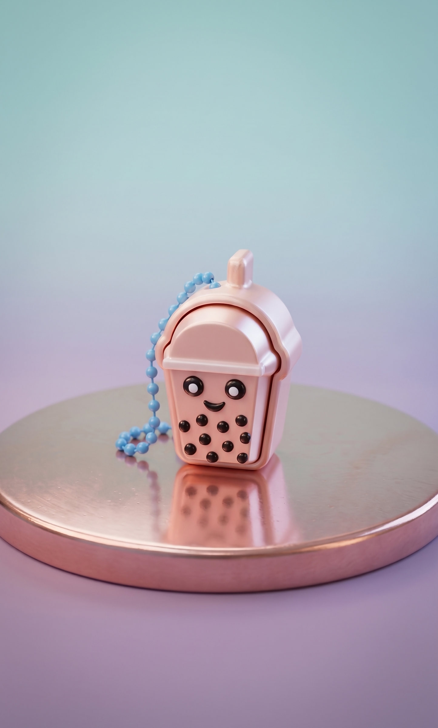 Boba Cup Clicker Keychain – Random Style Fidget Toy with Ball Chain