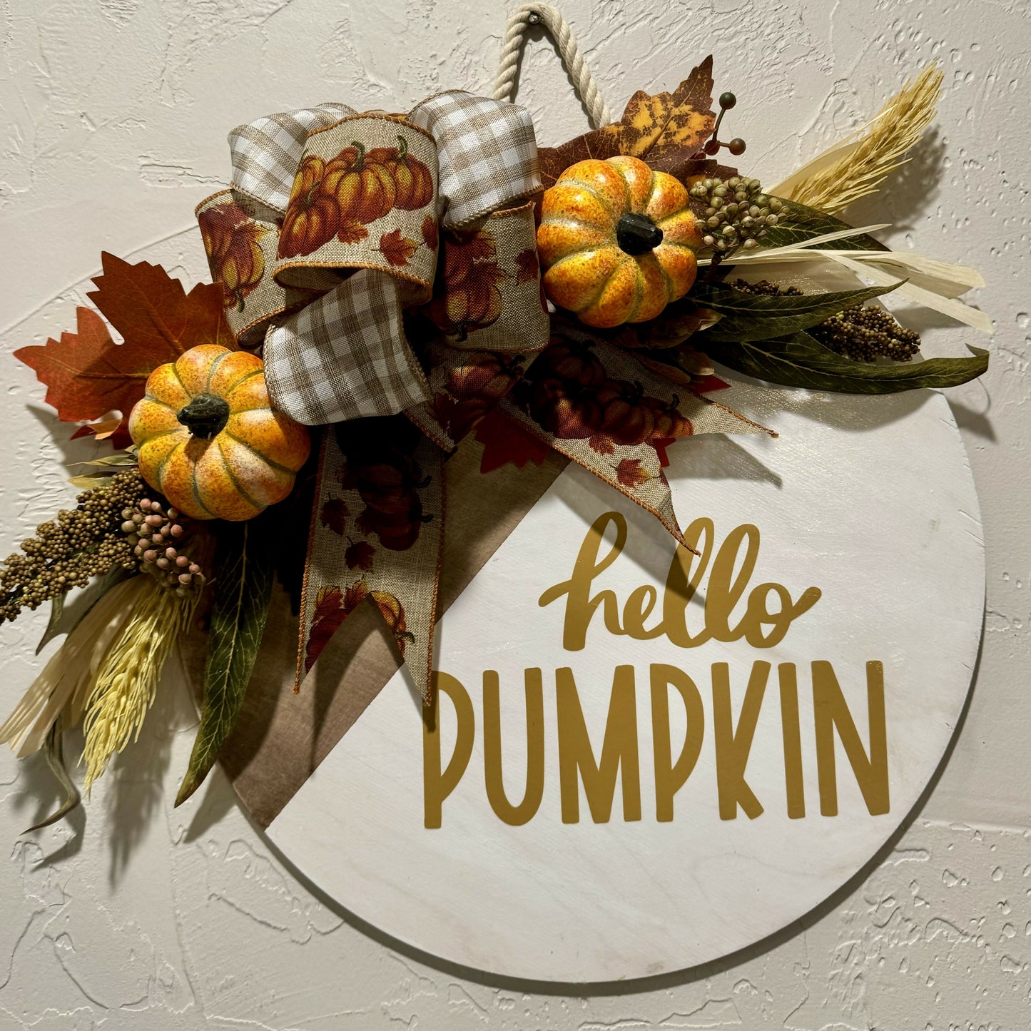 Pumpkin door hanger