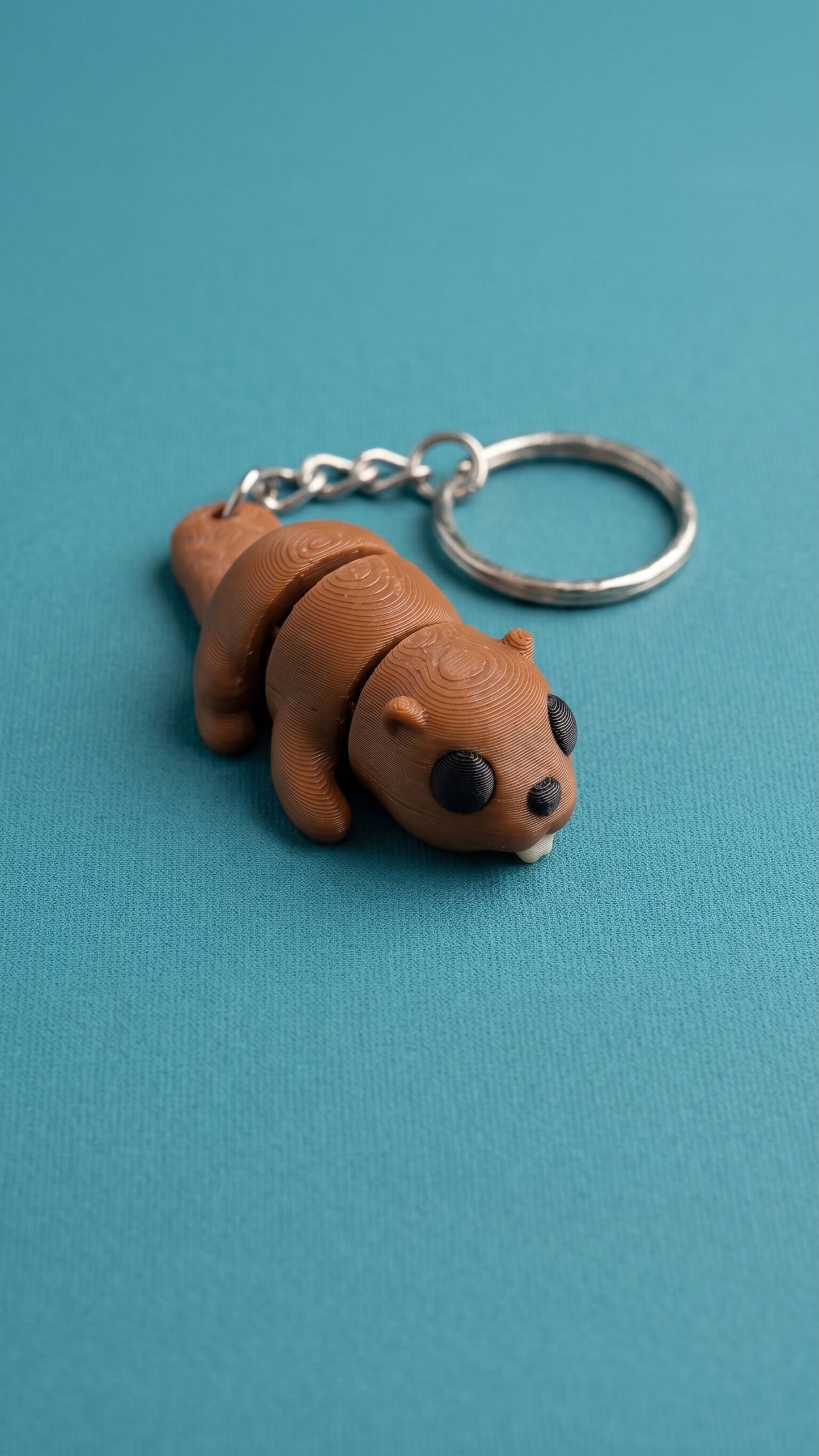 Articulated Beaver Flexi Fidget Keychain